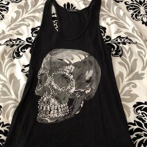 COPY - Skull rhinestone tank